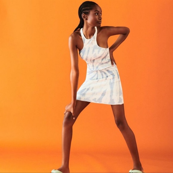 Zara Blue and White Tye Dye Dress - Picture 2 of 8